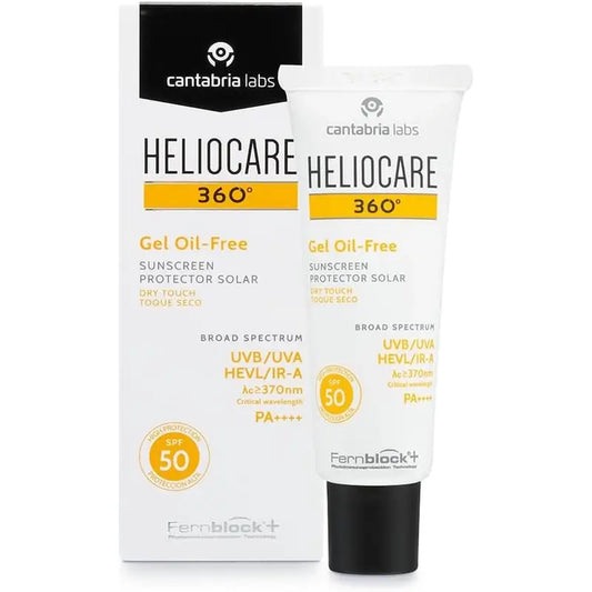 Heliocare 360º Gel solaire sans huile pour le visage SPF 50+, 50 ml