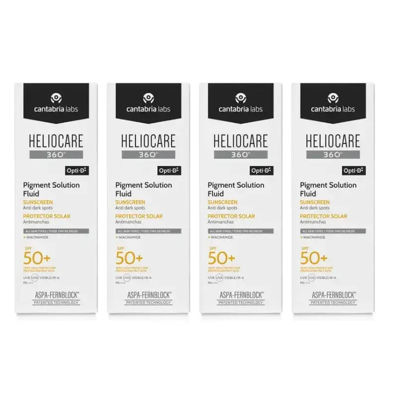 Heliocare 360º Pigment Solution Fluide Spf50+, Pack 4 x 50 Ml