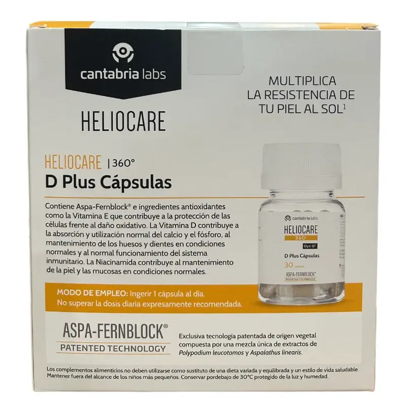 Heliocare Pack 360 D Plus, 2x30 gélules