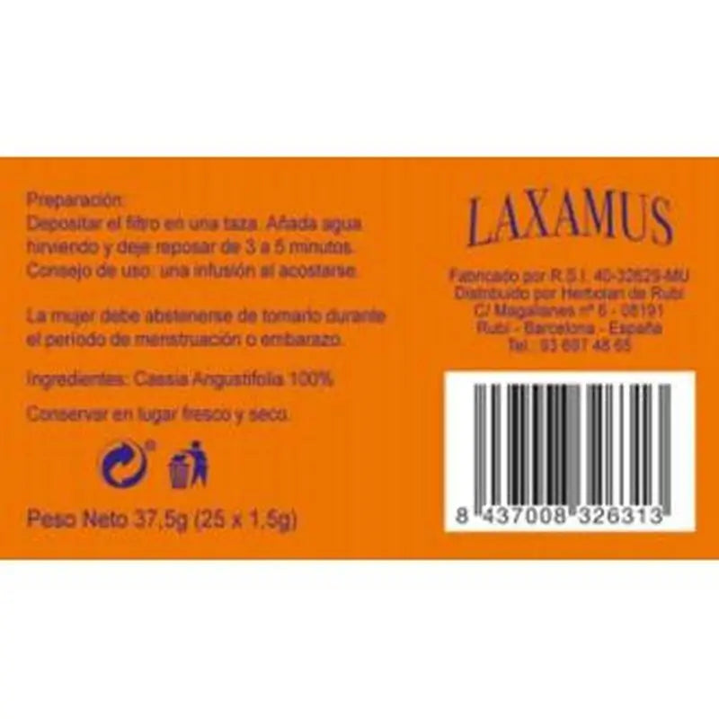 Herbolari De Rubi Laxamus Infusion 25Sbrs.