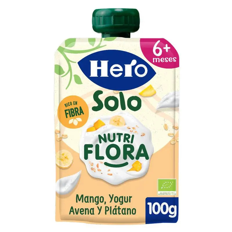 Hero Baby Solo Sachet Nutriflora Mango, Yoghurt, Banana & Oatmeal 100G