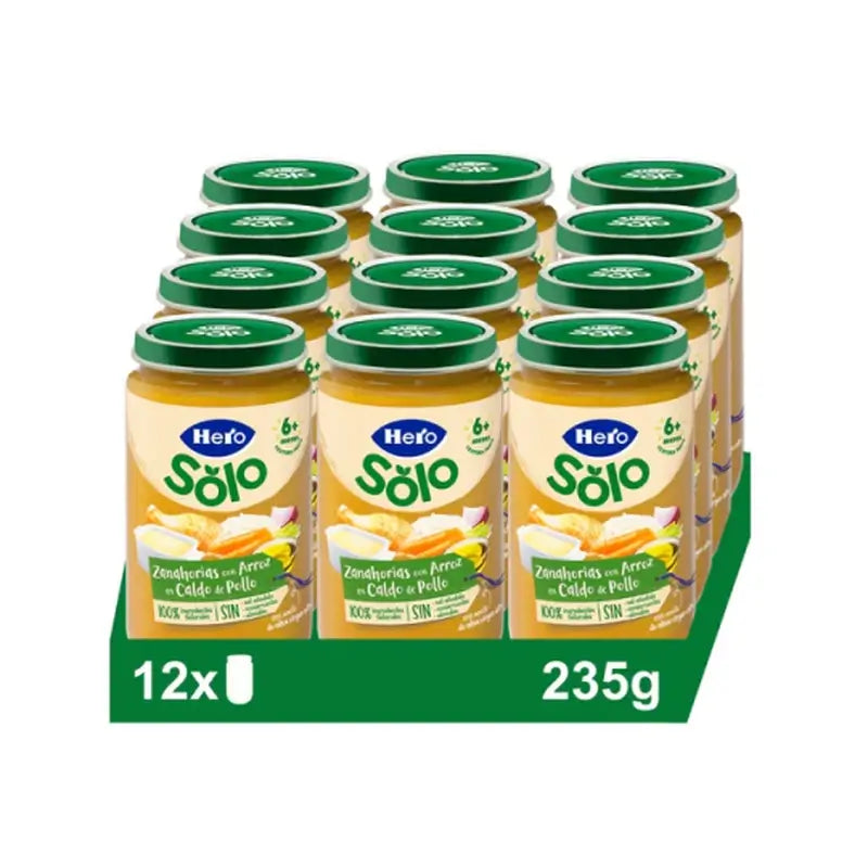 Hero Baby Pack Carrot Rice Chicken Bouillon, 12 X 235 Gr