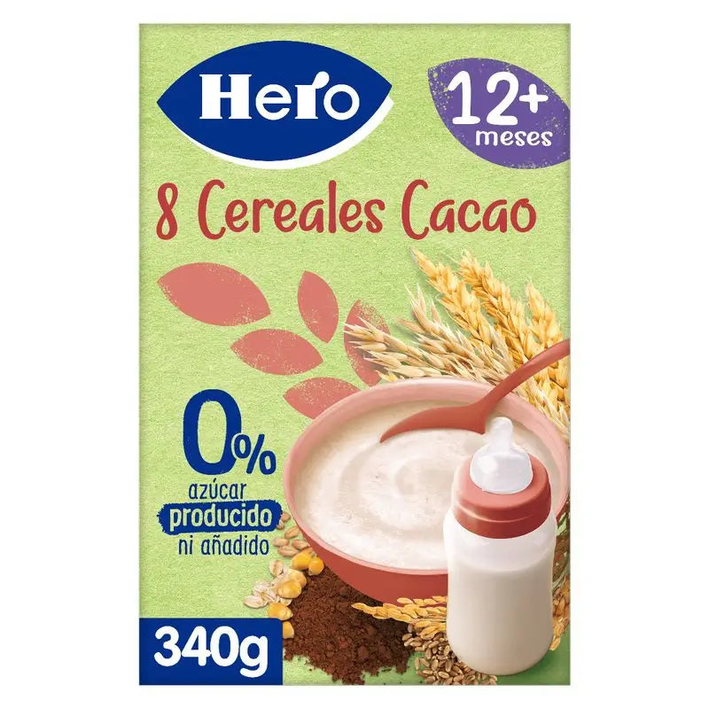 Hero Baby Cereal Cereal 8 Cereals with Cacao 340G