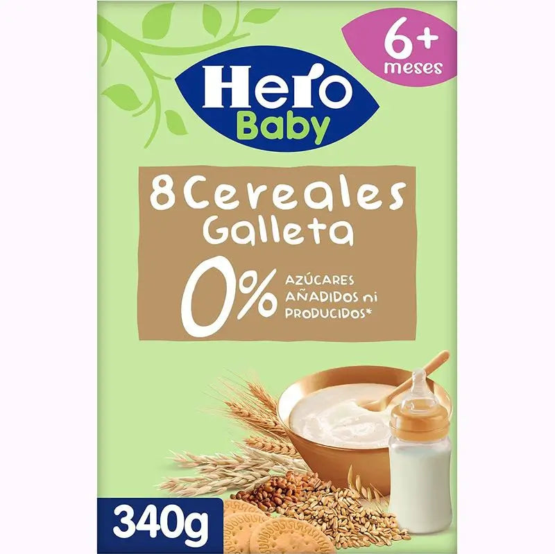 Hero Baby Cereal Cereal 8 Cereals With Biscuit 340G
