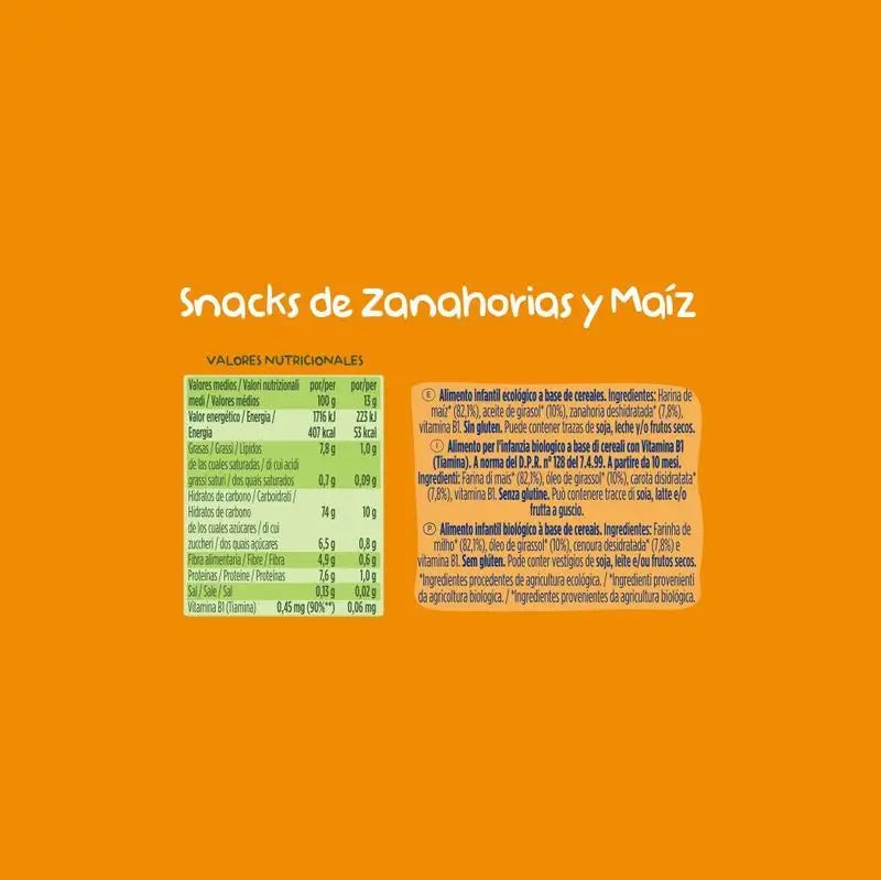 Hero Baby Snacks Carotte et Maïs Seulement 40G