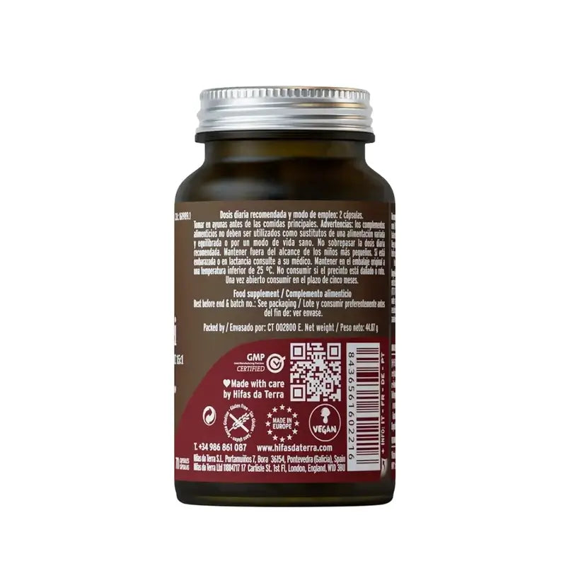 Hyphae Da T Mico-Five Rei Reishi Extract Crystal Jar , 70 gélules