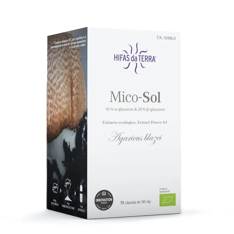 Hyphae Da T Mico-Sol Sun Mushroom Extract , 70 capsules