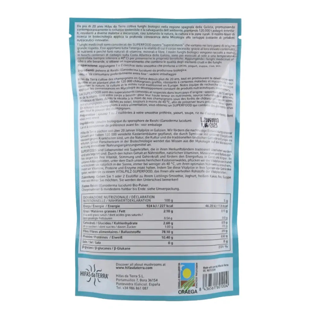 Hyphae Da T Reishi Antiox Superfood Powder Bio, 100 g