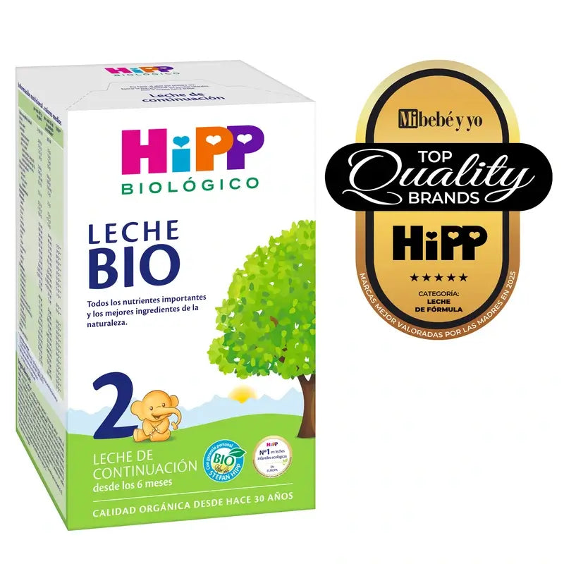 Lait Hipp 2 Bio, paquet de 6 x 600 g