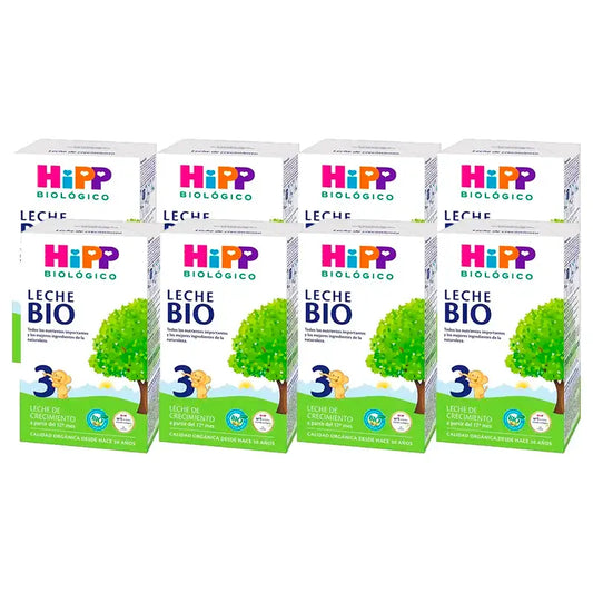 Hipp Organic Growing Up Milk 3, Pack 8 x 500 g