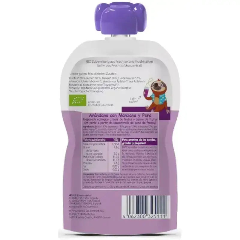Hipp Organic Blueberry Apple & Pear Smoothie, 120 ml