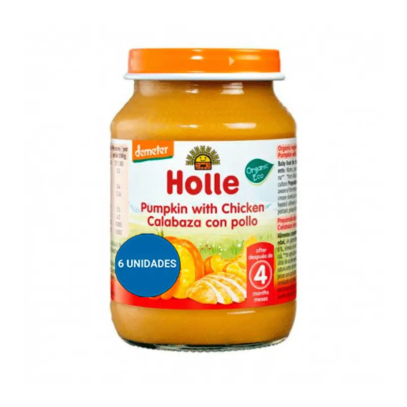 Holle Organic Pumpkin and Chicken in a Jar, 6x190 Gr