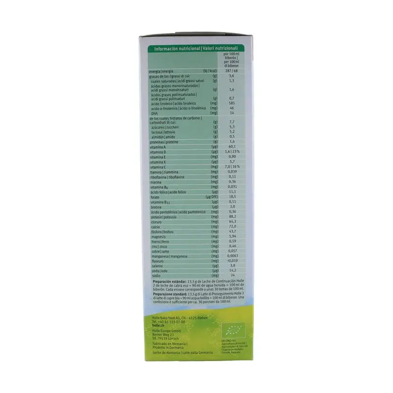 Lait de chèvre Holle Continuation 2, à partir de 6 mois, 400 g