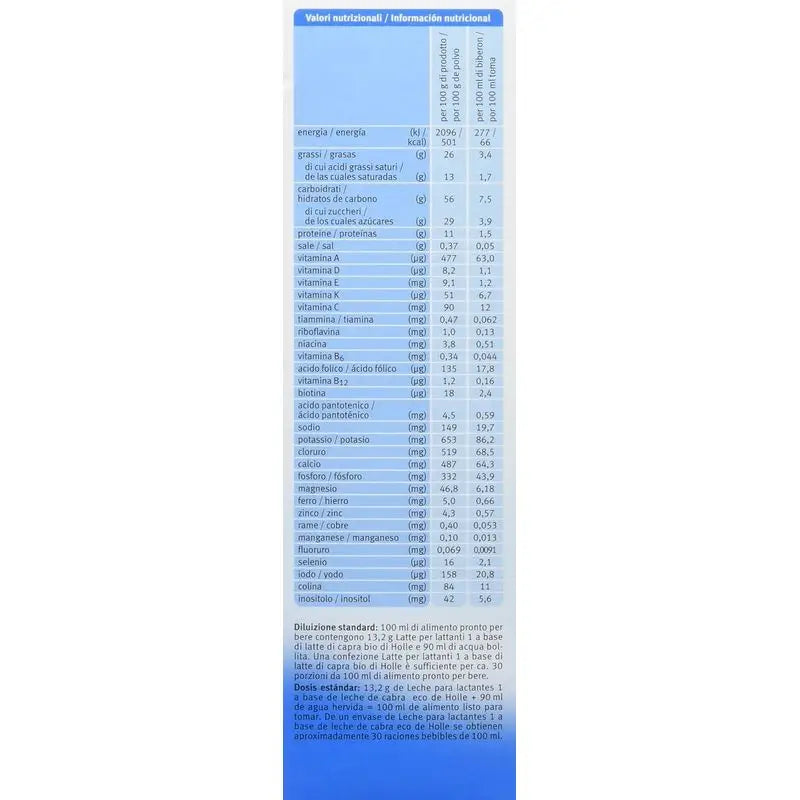 Lait de chèvre Holle pour nourrissons 1, 400 g