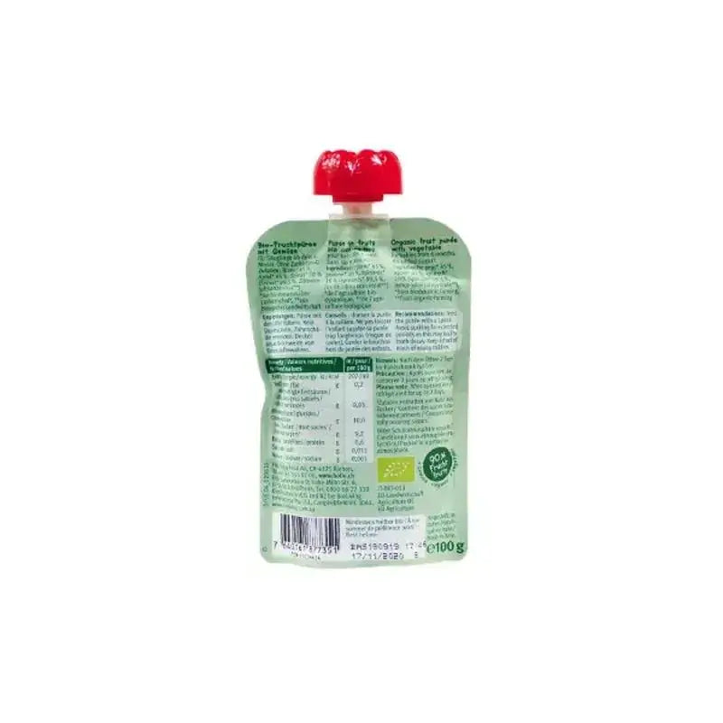 Poire, pomme et épinard Holle Pouche 100 g