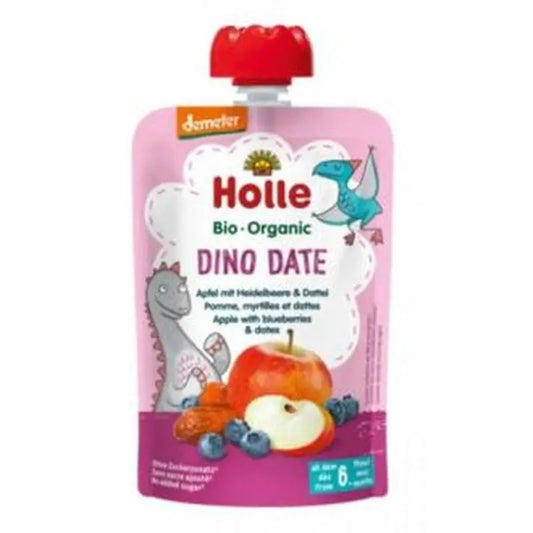Holle Smoothie Dino Date Apple-Blueberry 6Months 100Gr.
