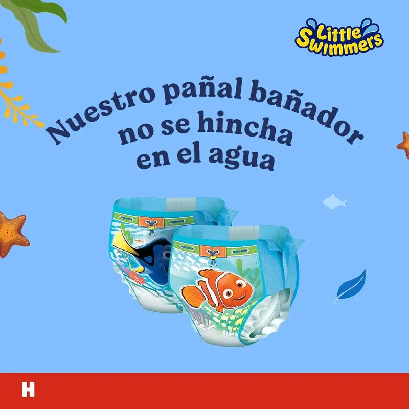 Huggies Little Swimmers taille 2-3 (3 à 8 kg), couches-maillots de bain, 12 unités
