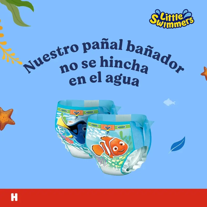 Huggies Little Swimmers taille 2-3 (3 à 8 kg), couches de bain, 20 unités
