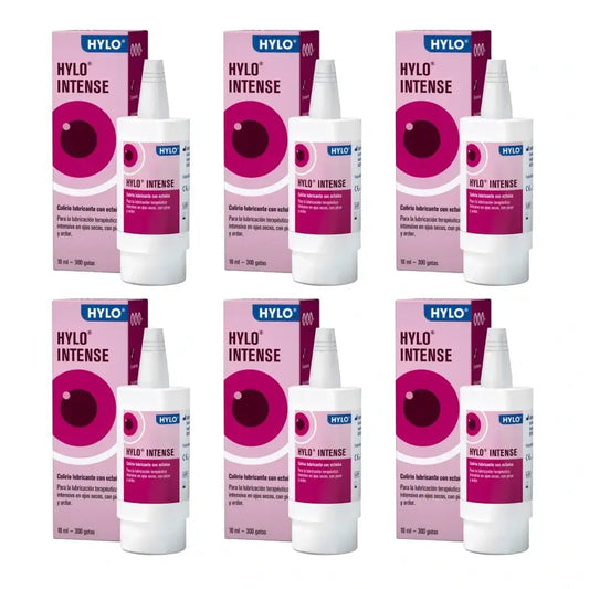 Hylo Intense Gouttes pour les yeux 10 ml, paquet de 6