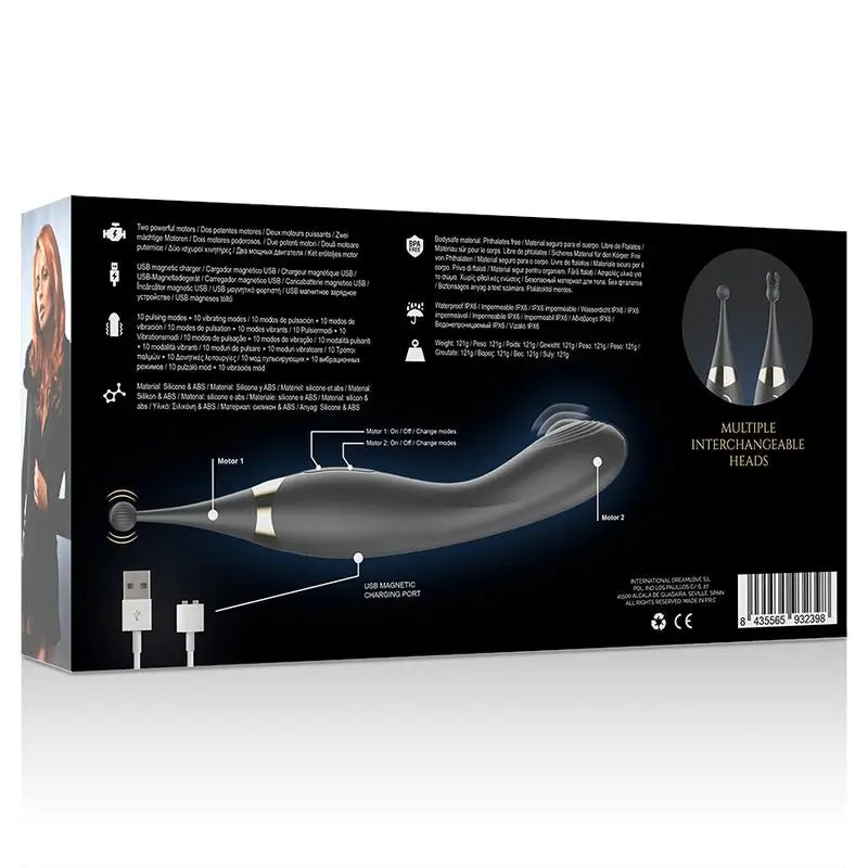 Ibiza Technology Stimulateur de clitoris interchangeable et vibrateur de point G à pulsations