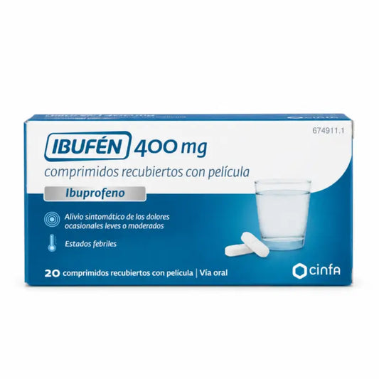 Ibufen 400 mg, 20 comprimés pelliculés