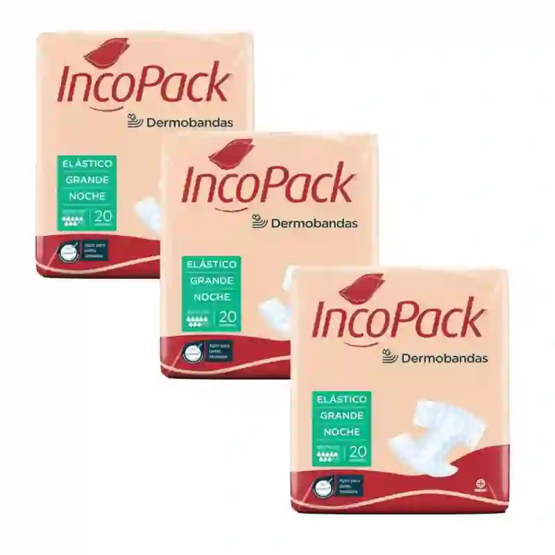 Incopack Elastic Absorbent Night Pad Large Size, Pack 3, 240 Pcs.