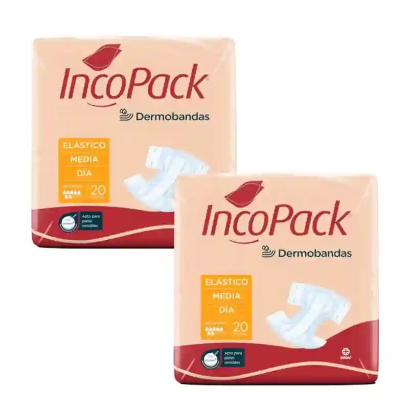 Incopack Absorbent Stretch Absorbent Medium Day Size, Pack 2, 160 Pcs.