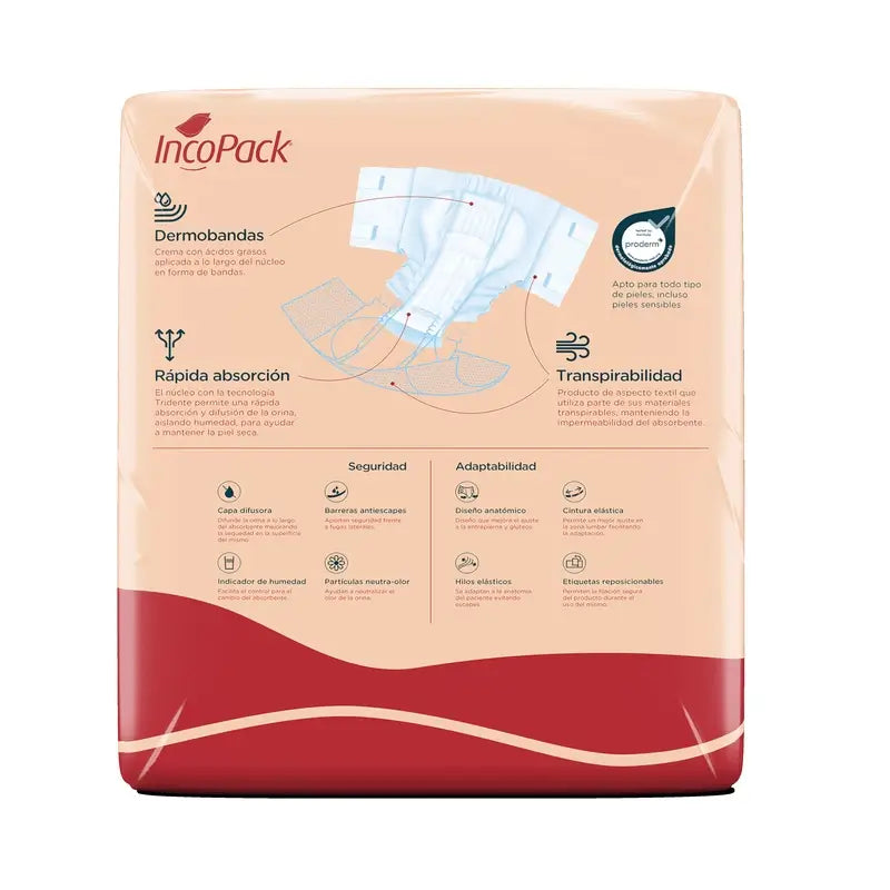 Incopack Anatomical Elastic Anatomical Day Large Size, 80 pcs.