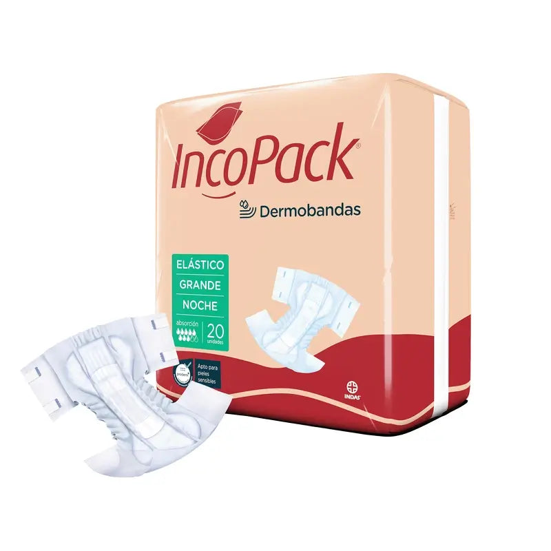 Incopack Elastic Absorbent Night Absorbent Large Size , 80 unités