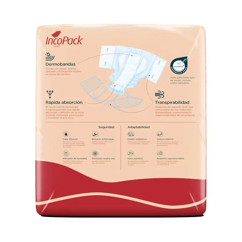 Incopack Elastique Anatomique Super Nuit Grande Taille, 80 pcs.