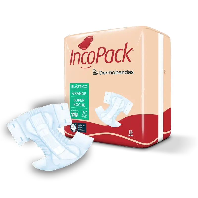 Incopack Elastique Anatomique Super Nuit Grande Taille, 80 pcs.