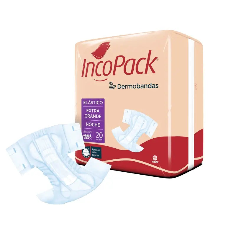 Incopack Elastic Absorbent Night Absorbent Extra Large, 80 unités