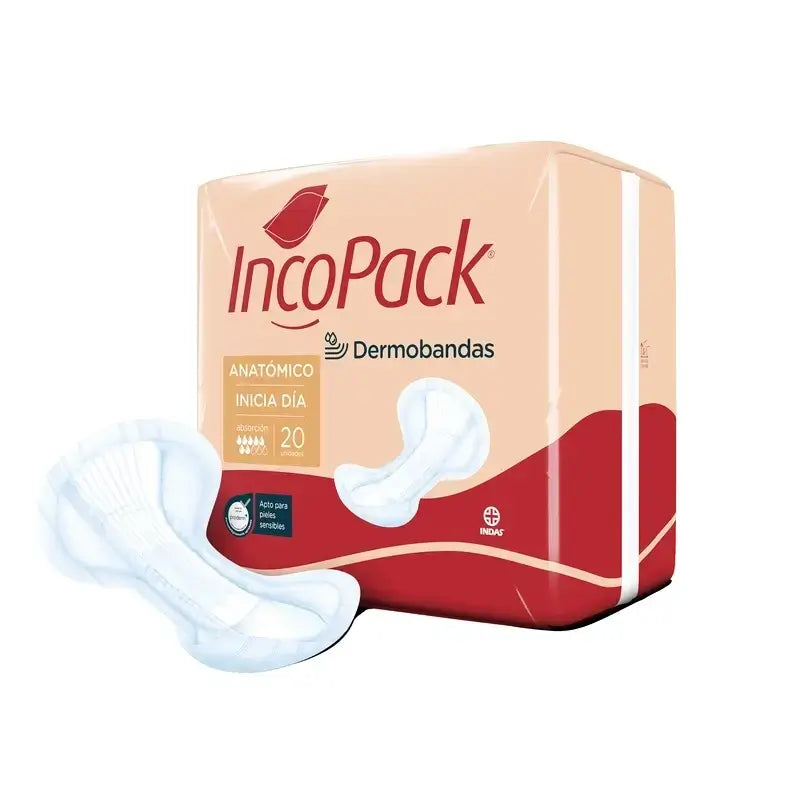 Incopack Inicia Anatomical Day, paquet de 4, 320 unités