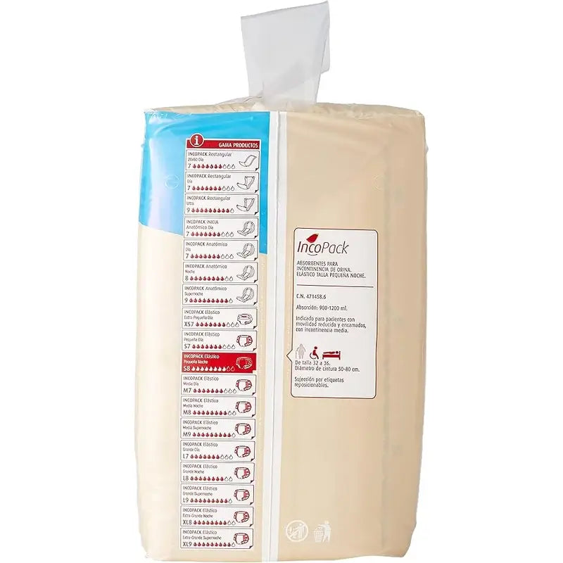 Incopack Elastic Absorbent Night Absorbent Small Size, 80 pcs.