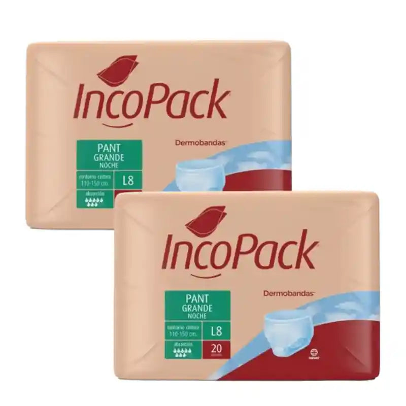 Incopack Pantalon de nuit absorbant Grande taille, 2X80 unités