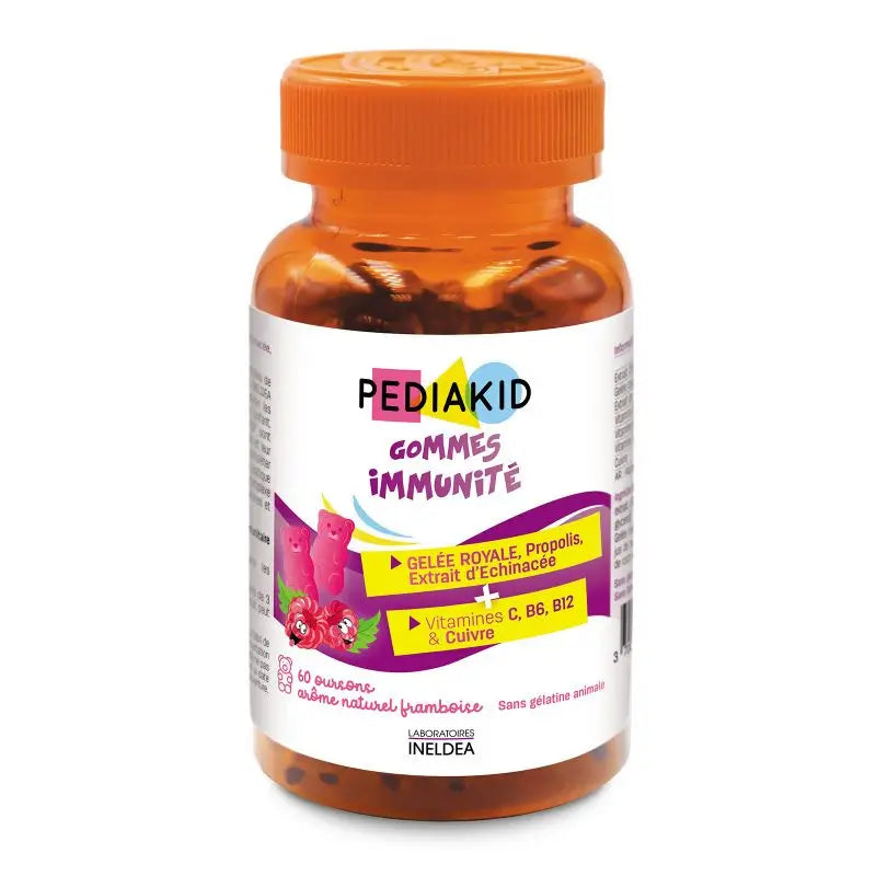 Ineldea Pediakid Immune Bears Raspberry Flavour , 60 gummies