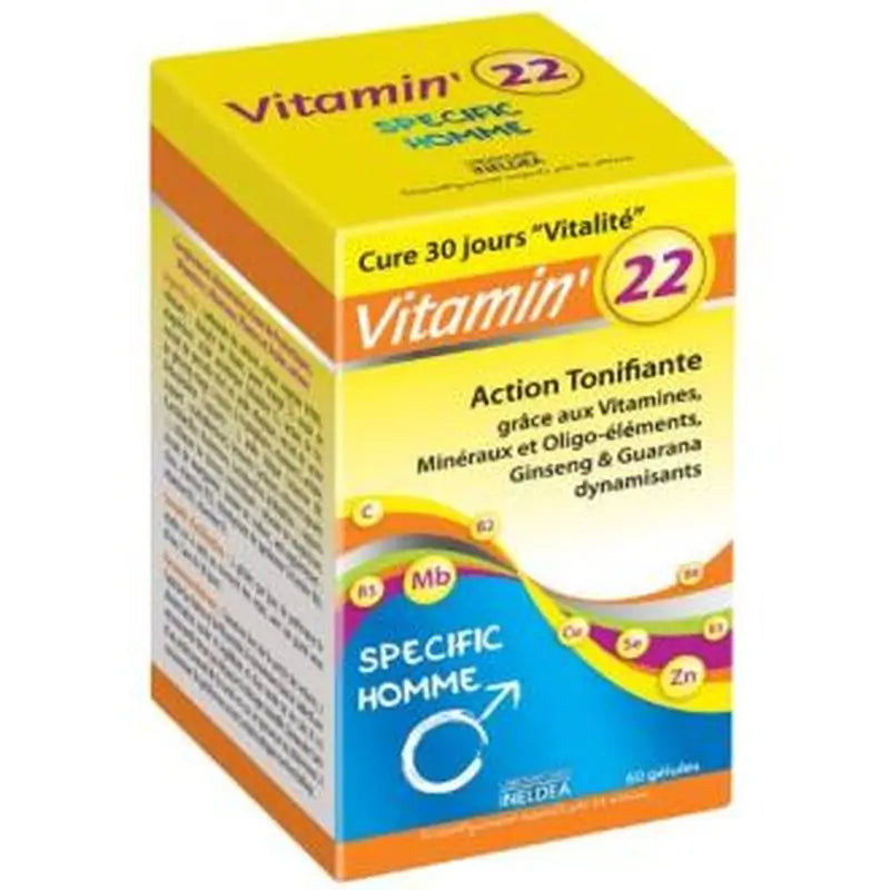 Ineldea Vitamin 22 Vitamins-Oligo-Plants Man 60 Capsules