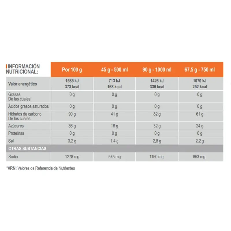 INFISPORT Sels de boisson orange en poudre 800 g