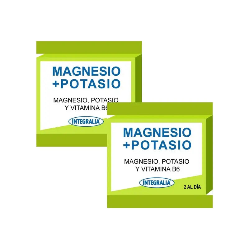 Integralia Magnésium + Potassium + Vitamine B6, 2X60 Capsules