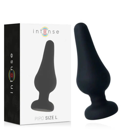 Intense Anal Toys Anal Plug Pipo L Silicone Black 13 Cm