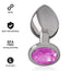 Intense Anal Plug Metal Aluminium With Pink Crystal Size L
