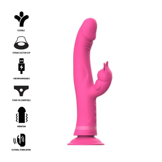 Intense Toys Julio Vibrator Rabbit Silicone Pink