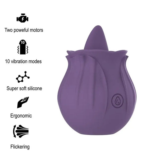 Intense Toys Violet Tongue Stimulator Magnetic Base