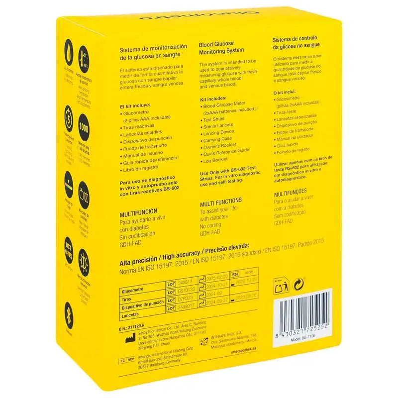 Interapothek Glucometro Bg-710B , 1 unité