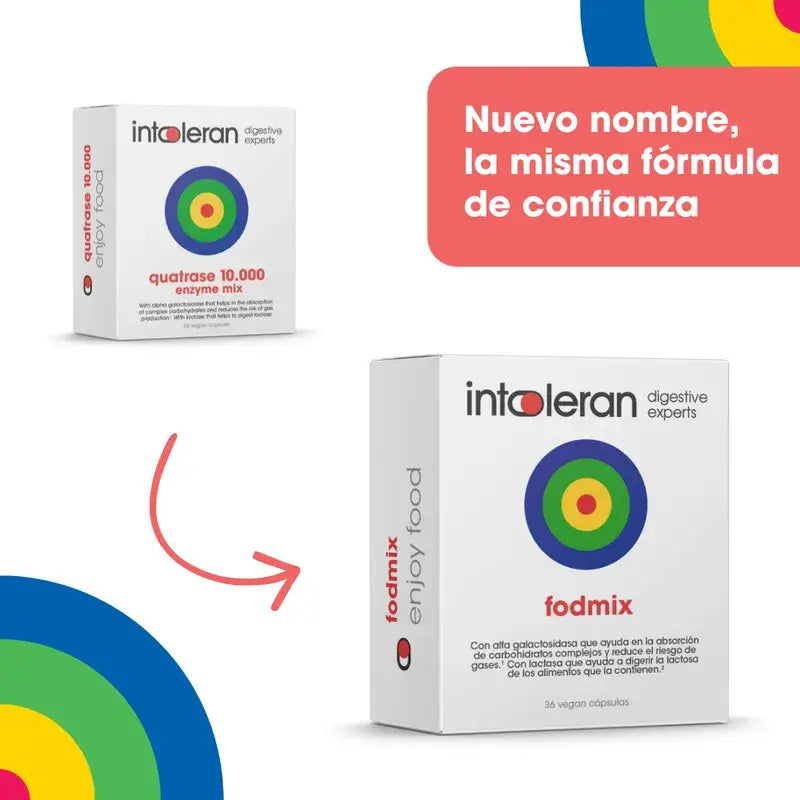 Intoleran Complément alimentaire Quatrase 10.000, 36 gélules