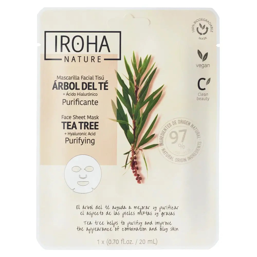 Iroha Nature Natural Extracts Masque purifiant à l'arbre à thé, 20 ml