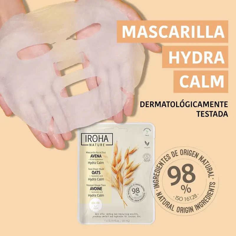 Iroha Nature Natural Extracts Soothing Moisturising Mask With Oatmeal, 20 ml