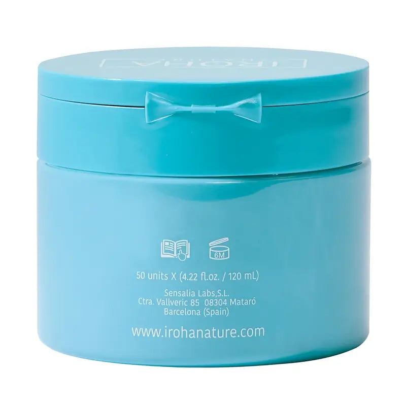 Iroha Nature Disques toniques exfoliants anti-imperfections pour peaux grasses, 50 pièces.