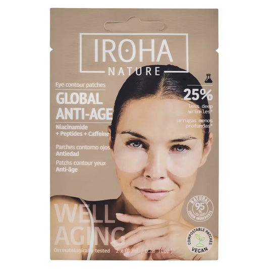 Iroha Nature Global Anti-Aging Eye Patches - Niacinamide , 16 (2x8) ml