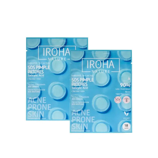 Iroha Nature Patchs SOS contre les boutons à l'acide salicylique, lot de 2